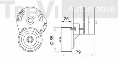 TREVI AUTOMOTIVE ta1547 -  Натяжитель ремня, клиновой зубча